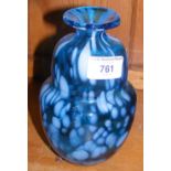 A 17cm high Mdina glass vase