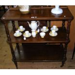 A late 18th/early 19th century three-tier mahogany buffet