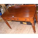 Victorian mahogany side table with two drawers to the front