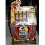 An old American "One Armed Bandit" fruit machine by Mills Novelty Co., Chicago, USA