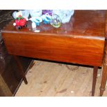 19th century mahogany Pembroke table with single drawer
