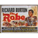 A 1953 original film poster for "The Robe" with Richard Burton