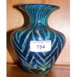 A 13cm high Mdina glass vase