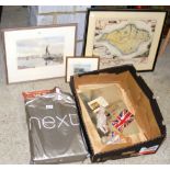 Various collectables, including Brannon map, watercolour, ephemera, etc.