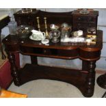 A Victorian mahogany desk