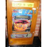 A penny in the slot "Eleven 11 Win" pinball type amusement arcade machine