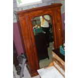 19th century mahogany wardrobe with mirrored door