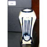 A black Ryden Art Nouveau style hand-painted pottery vase - Limited Edition No. 10 of 100 - signed