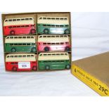 A Dinky Toys Trade Box of six Double Deck Buses - 29C