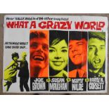 A 1963 original film poster for "What a Crazy World"