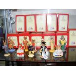 Eleven boxed Royal Doulton "Bunnykin" figures including "Schoolmaster", etc