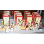 Twelve boxed Royal Doulton "Bunnykin" figures including "Sightseer", etc., with certificates
