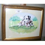 B. WEBBER - portrait of a Dalmatian - watercolour - 16cm x 22cm