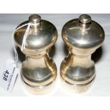 Two silver pepper pots - London 1996 - Hersey & Son