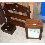 Antique hanging wall shelf, box, etc.