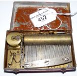 Miniature music box in metal case - 9cm