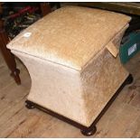 A Victorian ottoman (newly upholstered)