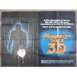 A 1983 original film poster for "Friday The 13th", Part 3 3D