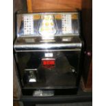 A BDR Bristol coin operated "One Armed Bandit" type fruit machine with Jackpot