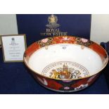 A Royal Worcester "Golden Jubilee" 2002 commemorative bowl in presentation case