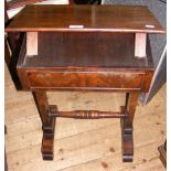 A 19th century mahogany reading table