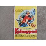 A 1959 original film poster for "Kidnapped"