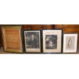 Selection of small antique portrait prints