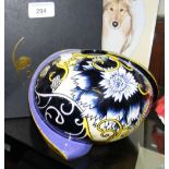 A black Ryden stylish hand-painted pottery vase - Limited Edition No. 23 of 50 - signed by the