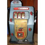 An early 6D "One Arm Bandit" fruit machine