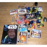 Selection of collectable Star Wars figures, including Rebel Pilots, Lobot, - all boxed