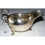 Silver gravy boat - Sheffield 1935 - Harrison Bros. and Howson - 7.3 troy ounces