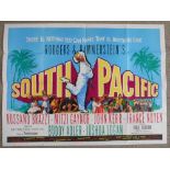 A 1958 original film poster for Rodgers & Hammerstein's "South Pacific"