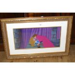 A Limited Edition Disney Sleeping Beauty hand-painted picture - "True Love's Kiss" with