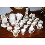 Selection of crested china