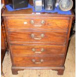 A Georgian mahogany commode chest - 64cm