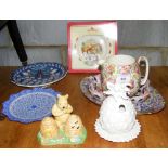 Various collectable ceramic ware, including Border Fine Arts Winnie-the-Pooh condiment set, etc.