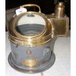 A brass binnacle compass, Patent No. 0183