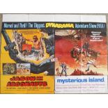 A 1963 original film poster for "Jason and the Argonauts" and Mysterious Island"