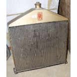 Classic vintage Rolls Royce radiator - bearing plaque to the reverse E52606 - 66cm x 59cm
