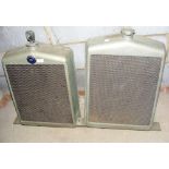 A Morris Cowley classic vintage radiator and grille and one other - 62cm x 40cm