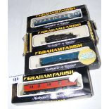 Four boxed Graham Farish 'N' Gauge rolling stock, including Locomotive No.1606