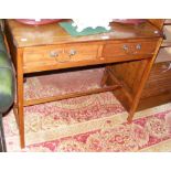 A 19th century mahogany two drawer side table