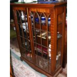 Mahogany two door display cabinet