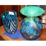 Mdina glass vase and one other