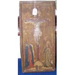 An early Italian Corpus Christi painting on panel - 50cm x 24cm