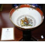 A Royal Worcester "Golden Jubilee" 2002 commemorative bowl in presentation case