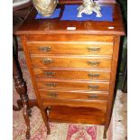 Mahogany multi-drawer music cabinet