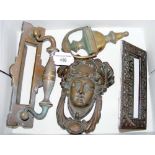 Antique cast door knockers etc.