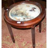 Reproduction circular commemorative occasional table