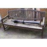 Large wooden garden bench